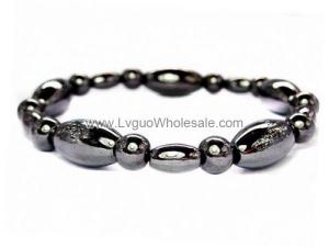 Hematite Stone Beaded Stretch Bracelet